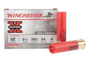 Winchester Super-X 12ga 3.5" Buckshot #4 54 Pellets - Box of 5